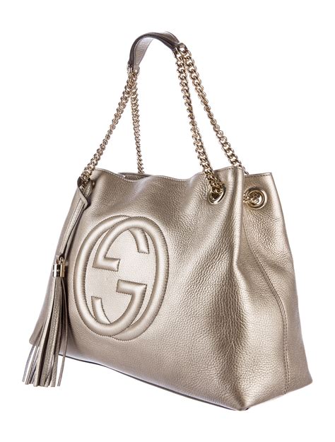 gucci bag with silver chain|Gucci shoulder bag with chain.